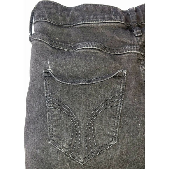 Hollister Black Super Skinny Ultra High Rise Jeans Size 11R (30x30) Woman's - Picture 6 of 11